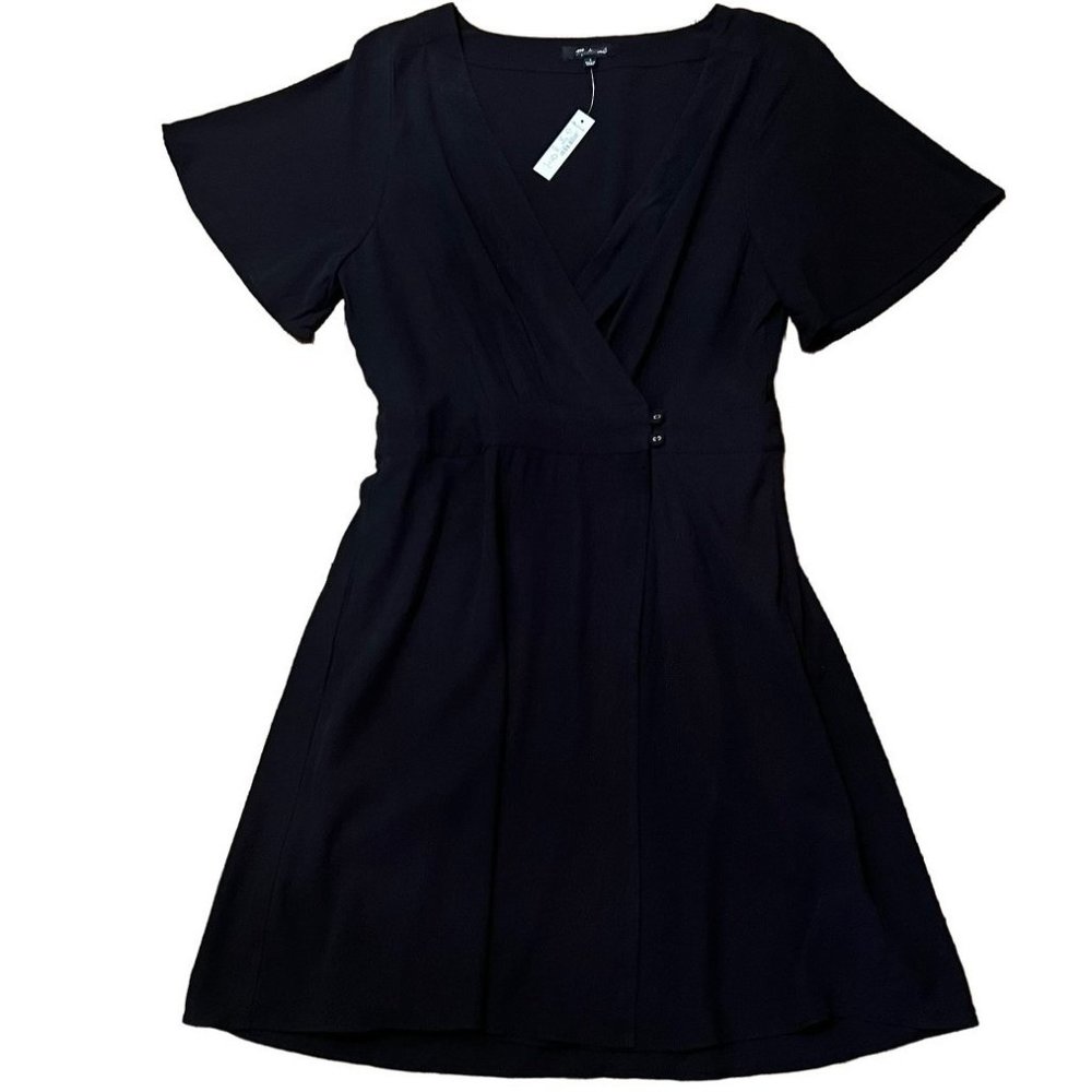Madewell womens pleated waist wrap mini dress size 4 - Picture 5 of 9